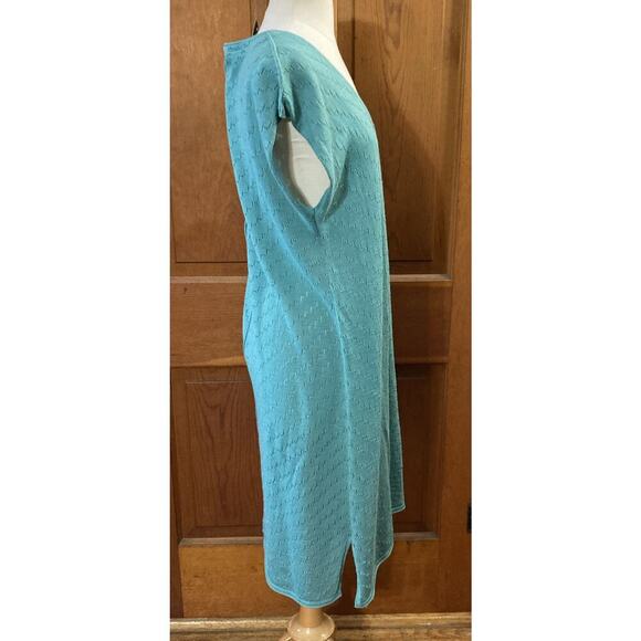 Gudrun Sjoden Knitted Dress Womens Sz L New Open Knit Cotton Blend Cover Up - Picture 6 of 9